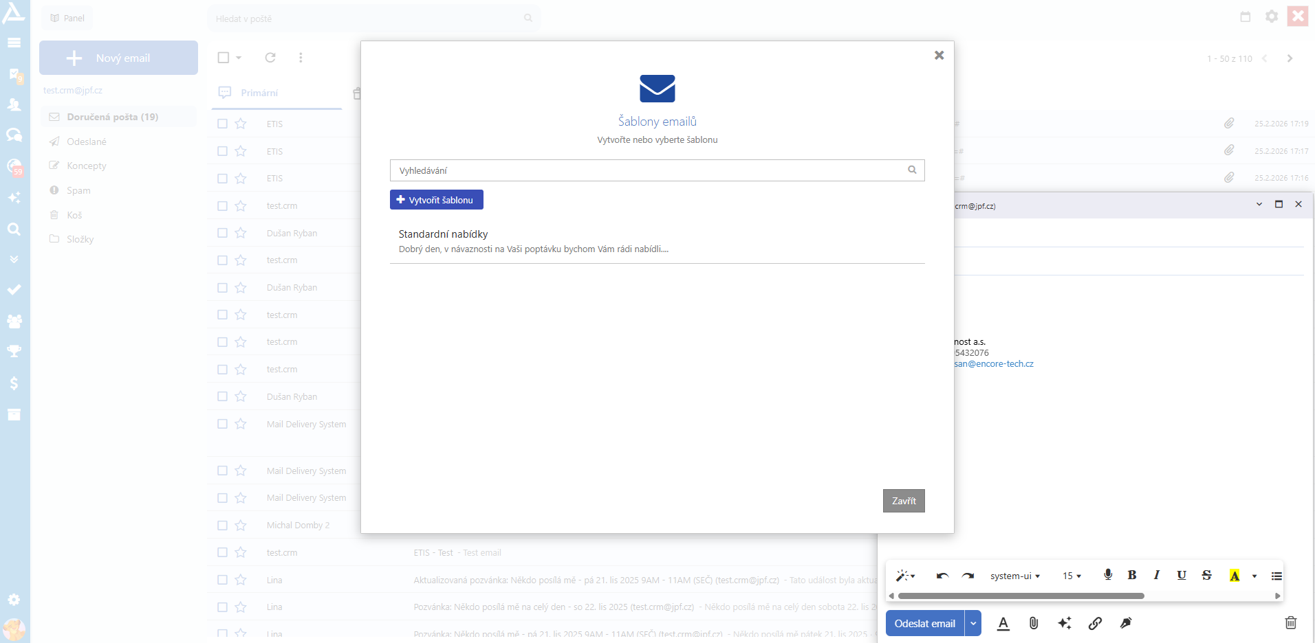 Šablony e-mailů – rychlejší psaní bez kompromisů
